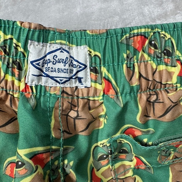 Disney Star Wars X Gap Baby Yoda Grogu Green Swim Trunks Boardshorts 18-24 M - Picture 9 of 16